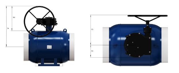 Кран шаровый под редуктор КШ.х.Р.ALSO RS - 2